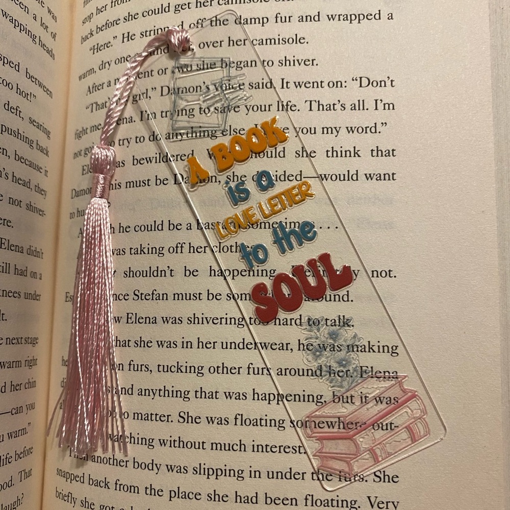📚2/$10📚A Book is a Love Letter to the Soul-  Handcrafted Bookmark